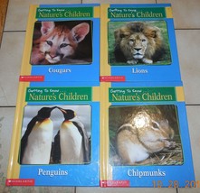 Lot of 4 Getting To Know Natures Children Hardback Book Lot Cougars Lions Pandas - £11.52 GBP