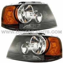 National Rv Dolphin 2006 2007 2008 Pair Black Headlights Head Light Lamps Rv - $171.27