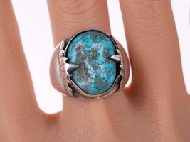 sz12.75 Vintage Zuni sterling and turquoise ring - £185.39 GBP