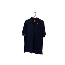 New Slazenger Mens Size L Navy Blue Polo Golf Shirt short Sleeve 1/2 Button Athl - £15.76 GBP