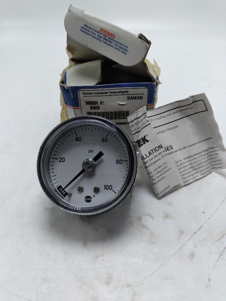 NEW  BU-2457-FG Pressure Gauge 0-100Psi  - $29.50