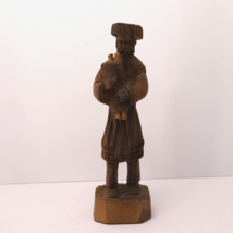 Israel Antique Judica Rabbi w/ Torah Carved Olive Wood Figure Made in Be... - $46.99
