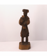 Israel Antique Judica Rabbi w/ Torah Carved Olive Wood Figure Made in Be... - $31.19