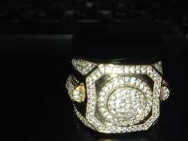 14K Yellow Gold Finish 1.90 Ct Sim Diamond Men&quot;s&quot; Pinky Band Wedding Ring - £67.46 GBP