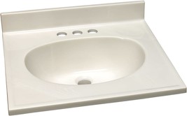 Cultured Marble Vanity Top With Integrated Oval Bowl 19X17, Reinforced - £100.81 GBP