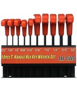 10 pcs  Allen Wrench Hex Key Set  Extra Long T-handle SAE Sizes w/Storag... - $28.20 CAD