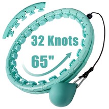 32 Knots Weighted Hoola Circle Fit Workout Hoop Plus Size, Infinity Hula... - $70.29
