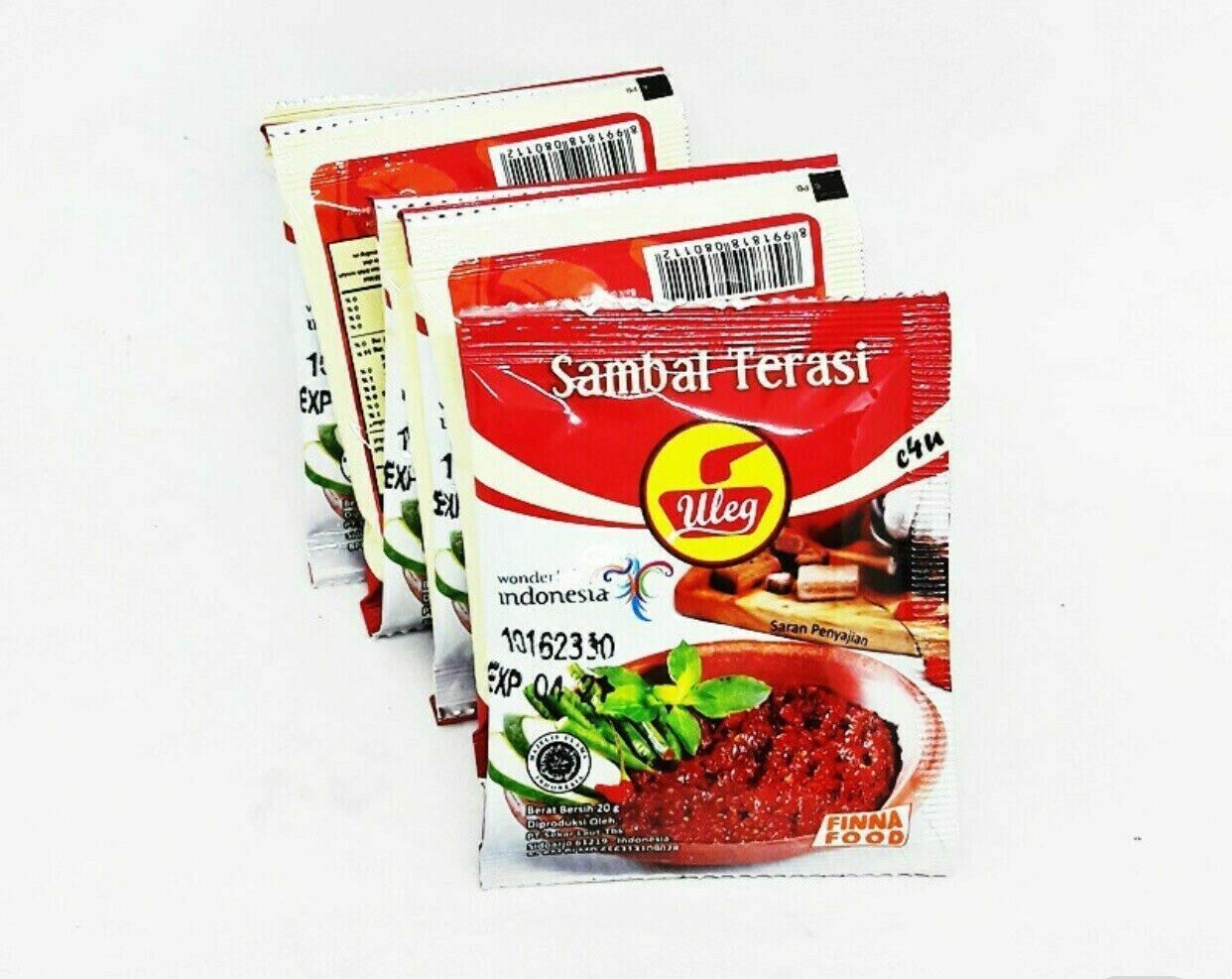 Primary image for Finna Chili Shrimp Sauce Sambal Terasi Indonesia Food 10 Sachet @20gr
