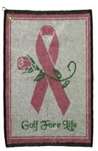 Winning Edge Breast Cancer Rose Golf Towel. Bnwt - £14.61 GBP