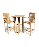 Windsor&#39;s Genuine Grade A Teak 27&quot; Square Dropleaf Counter Table w/2 Arm... - $2,751.84 CAD