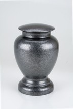 Large/Adult 130 Cubic Inches Silver Steel Vase Urn for Cremation Ashes - £55.35 GBP
