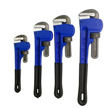 HFS 4 Pack Heavy Duty Pipe Wrench Set, Adjustable 8&quot; 10&quot; 12&quot; 14&quot; Soft Grip - $46.99