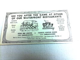 1971 Ad Steak Dock and The Ark Waterfront Restaurants, Oakland, Calif - $8.99