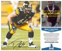 David DeCastro signed Pittsburgh Steelers football 8x10 photo Beckett COA proof - £85.18 GBP