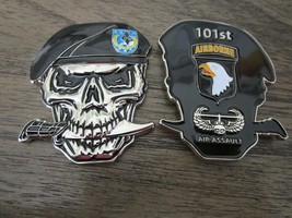 Army 101st Airborne Division Air Assault Screaming Eagles Skull Challenge Coin - £16.61 GBP