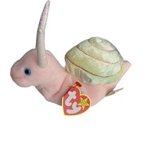 Swirly the Snail Retired TY Beanie Baby 1999 PE Pellets Excellent Cond Pink - £5.42 GBP