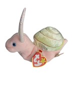 Swirly the Snail Retired TY Beanie Baby 1999 PE Pellets Excellent Cond Pink - £5.35 GBP