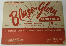 First B Cornet Rubank Inc Blaze of Glory Marching Band Book Chenette Vin... - $15.15