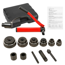  Punch Hole Driver Kit 10 Ton, Manual Hydraulic Hole Punch Kit Complete Tool Set - £155.04 GBP