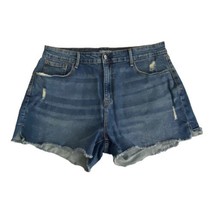 Denizen by Levis Womens Shorts Adult Size 18 34W High Rise Raw Hem Blue ... - $24.08