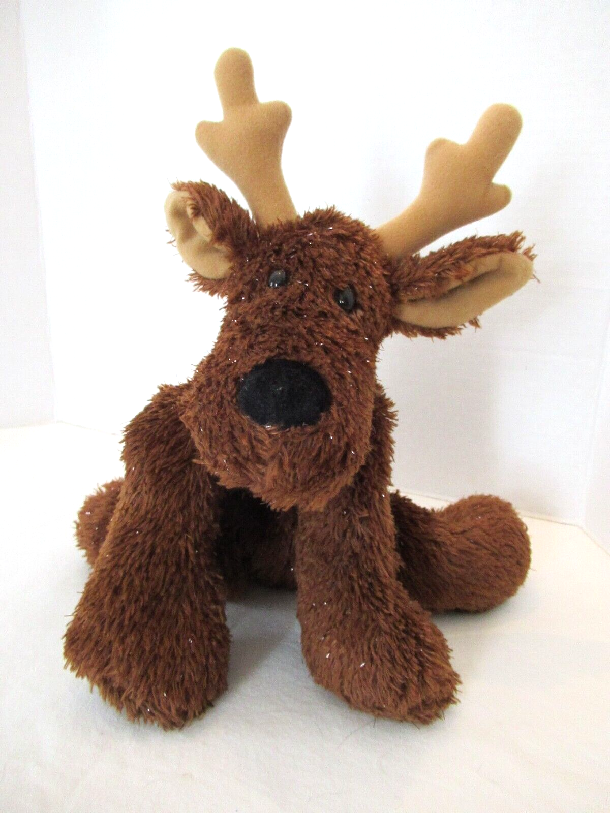 Hallmark Comet Reindeer Sparkly Plush Stuffed Animal Toy Floppy 14" Christmas - £8.43 GBP