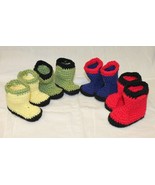 Handmade Baby Booties - Wellies Rain Boots - Choice of Colors - Crochet ... - $20.51 CAD