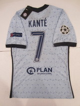 N&#39;Golo Kante #7 Chelsea FC UCL Match Slim Fit Blue Away Soccer Jersey 2020-2021 - £87.92 GBP