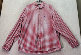 Brook Brothers Shirt Men Size XL Red Plaid Long Sleeve Collared Button Down Logo - £15.15 GBP