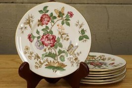 Retired Wedgwood English China CHARNWOOD 7PC Lot Bread Plates Floral Butterflies - £59.33 GBP