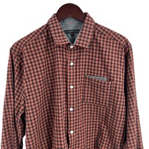 Impatient Wolves Red Checked Button Front Long Sleeve Shirt Size 1 / App... - $18.21