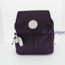 NWT Kipling KI1062 Rowan Drawstring Bag Travel Backpack Polyester Misty Purple - $68.95