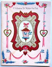Vintage Valentine for Mother and Dad Gibson Greeting Card Made in USA - £10.35 GBP