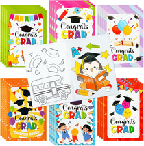 Kindergarten Graduation Coloring Books - 24Pcs Congrats Grad DIY Color-In Pages - £10.28 GBP