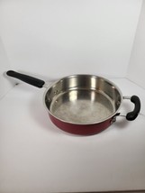 KitchenAid Frying Pan Skillet Red 10 Inch Stainless Steel Bonded - £14.36 GBP