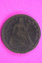 1855 P Seated Liberty Dime Exact Silver Coin In Pics Scarce Semi Key Date 239 - $683.32 MXN