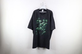 Vtg Y2K Streetwear Mens 3XL Faded Juicy J Skull Skeleton Spider T-Shirt Black - £54.34 GBP