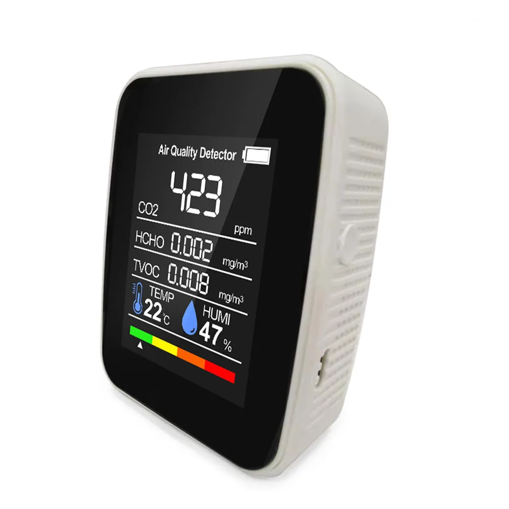 Air Quality CO2 Meter CO2 Tester  Dioxide TVOC Formaldehyde Value Electricity Qu - £199.01 GBP