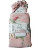 New TOBY FAIRY NYC Floral BABY HEADBAND &amp; WRAP SET Cute Pink Newborn Swa... - £15.17 GBP