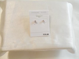 Department Store 1/8&quot;18k Gold/SS Cubic Zirconia Stud Earrings F501 - £12.98 GBP