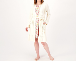 Berkshire Homewear Silky Smooth Wrap Robe with Sleep Dress Custard/Bloom... - £23.45 GBP