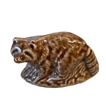 Wade Whimsies Red Rose Tea Racoon Figurine Glazed Porcelain England - £11.48 GBP