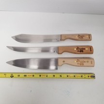 Santa Fe Lifetime Cutlery Japan Stainless Knife Lot of 3, Chef, Butcher,... - $34.60