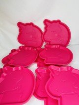 Unicorn Plates 10 Pk Your Zone Plastic Shaped Kids Pink Color Microwave Safe - £12.69 GBP