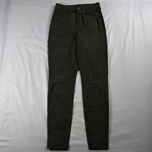 American Eagle 0 Jegging Knit Green Super Stretch Denim Womens Jeans - £11.15 GBP