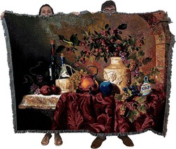 Tavola Di Capri Blanket By Fran Di Giacomo - Wine Winery Gift Tapestry Throw - £61.10 GBP