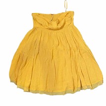 Free People Across the Sea Tunic Baby Doll Tube Top Smocked Yellow Small Women - £17.39 GBP