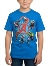 Marvel AVENGERS Boys Short Sleeve Shimmer and Shine Graphic T-shirt (Lar... - $14.84