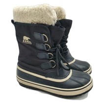 Sorel Winter Carnival Womens Duck Snow Boots Sz 6.5 Black NL1495-011 Waterproof - £71.40 GBP