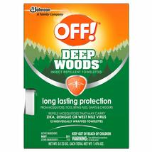 OFF! Deep Woods Mosquito and Insect Repellent Wipes, Long Lasting, 12 Individual - £16.37 GBP