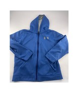 Under Armour Sweatshirt Youth Extra Large Blue Zip Kidcore Activewear Ho... - $232.13 MXN